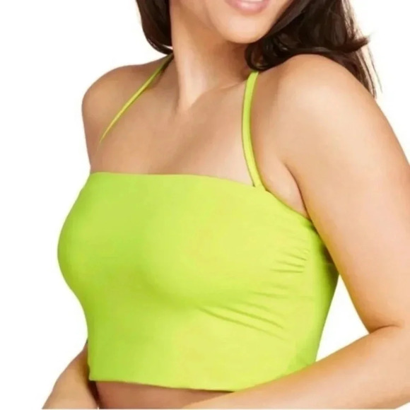 Andie Neon Lime green Medium Aruba Bikini Top - Picture 5 of 5